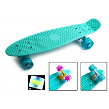 Пенни Борд Penny Board Pastel Series 22” Бирюзовый — детский и подростковый со светящимися колесами, прочный пластиковый скейт для катания Пенни Борд Penny Board Pastel Series 22” Бирюзовый — детский и подростковый со светящимися колесами, прочный пластиковый скейт для катания