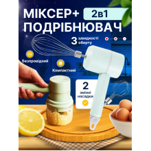 Портативный беспроводной миксер с измельчителем на аккумуляторе венчик для взбивания электрический ручной USB зарядка Портативный беспроводной миксер с измельчителем на аккумуляторе венчик для взбивания электрический ручной USB зарядка