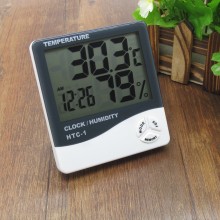Цифровой термометр гигрометр часы -10~50C ЖК 3.8" термогигрометр HTC-1 Цифровой термометр гигрометр часы -10~50C ЖК 3.8" термогигрометр HTC-1