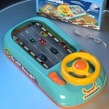 Детская машинка автотренажер для детей, Настольная игра-симулятор вождения с игрушечными гонками