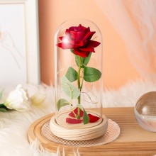 Роза в стеклянной колбе с подсветкой Love Stories Roses, 20 см, красная, ночник Роза в стеклянной колбе с подсветкой Love Stories Roses, 20 см, красная, ночник