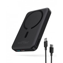 УМБ Павербанк с беспроводной зарядкой Qi 15W Baseus Magnetic Mini Air 10000mAh 20W 2в1 Black + Кабель USB-C - USB-C УМБ Павербанк с беспроводной зарядкой Qi 15W Baseus Magnetic Mini Air 10000mAh 20W 2в1 Black + Кабель USB-C - USB-C