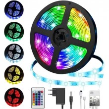Светодиодная лента многоцветная 3528 RGB 5 м Led c пультом Светодиодная лента многоцветная 3528 RGB 5 м Led c пультом