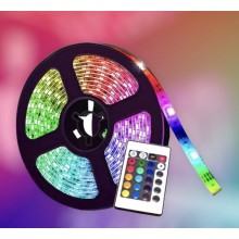 Комплект светодиодная цветная RGB Led лента 5 м 5050 с блоком и пультом управления