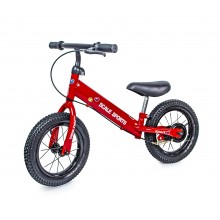 Беговел Scale Sports 12” Красный — Детский Велобег с Надувными Колесами, Регулируемым Сиденьем и Рулем для Детей Ростом 90–120 см